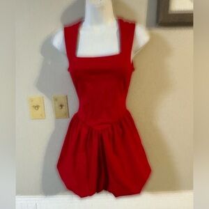 Elegant Red Backless Dress